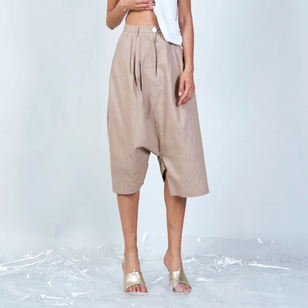 Classic pleated culottes trouser wholesale