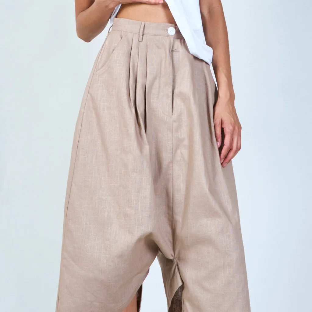 Classic pleated culottes trouser wholesale