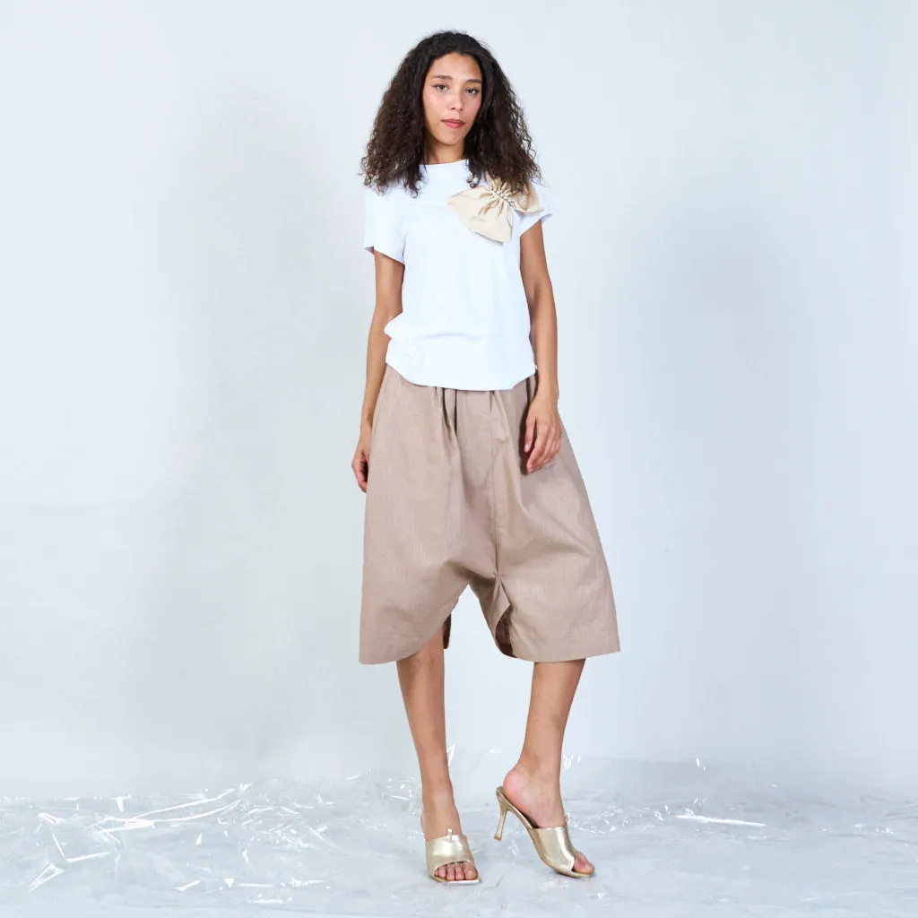 Classic pleated culottes trouser wholesale