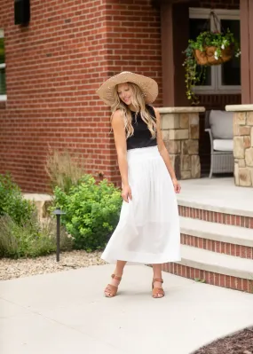 Classic White Cotton Maxi Skirt - FINAL SALE