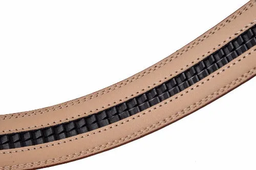 Classy Men Brown Leather Dress Belt