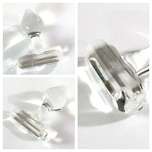 Clear Glass T-Handle Plug