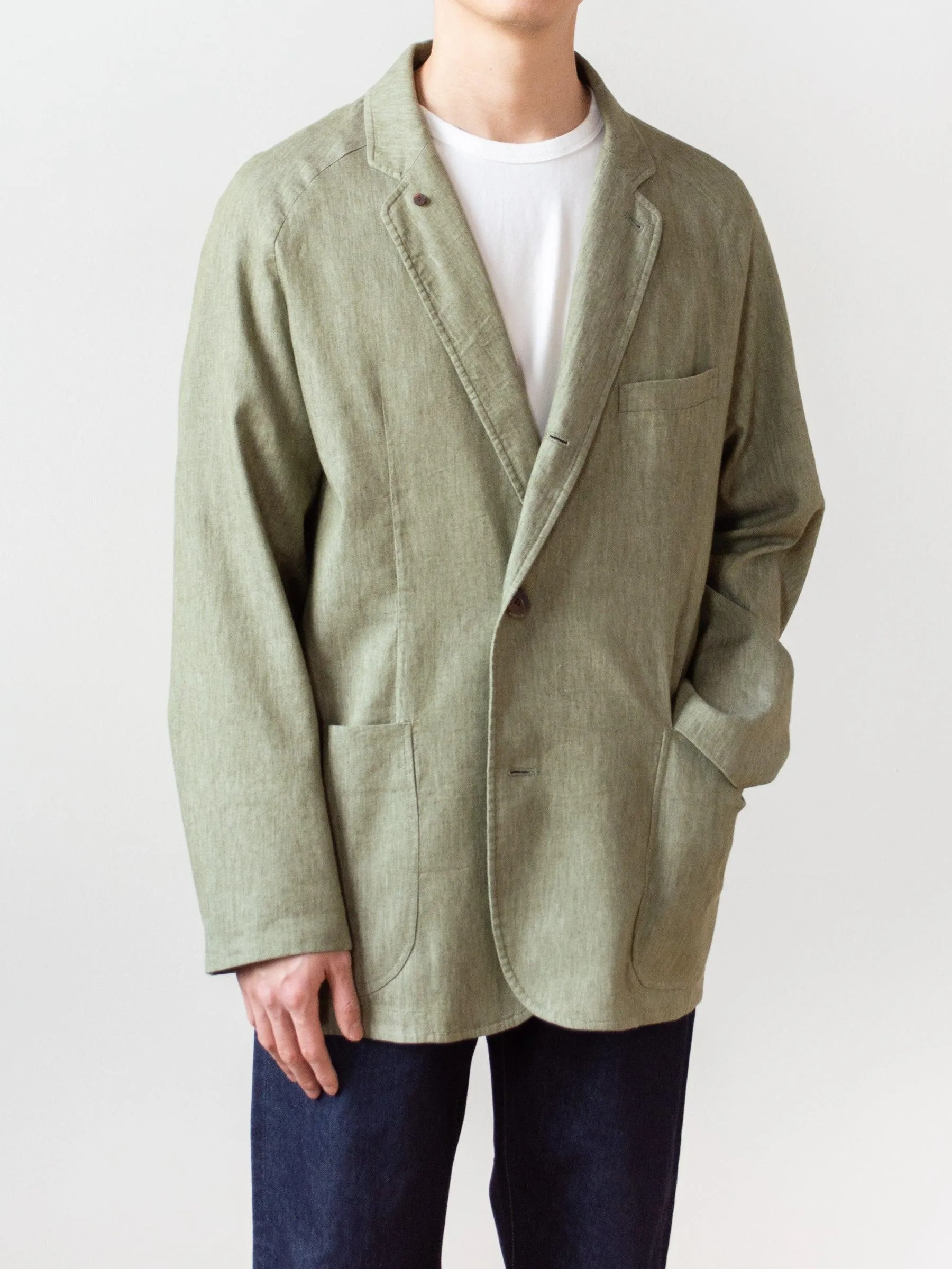 Co/Li Stretch Denim Raglan Jacket - Green