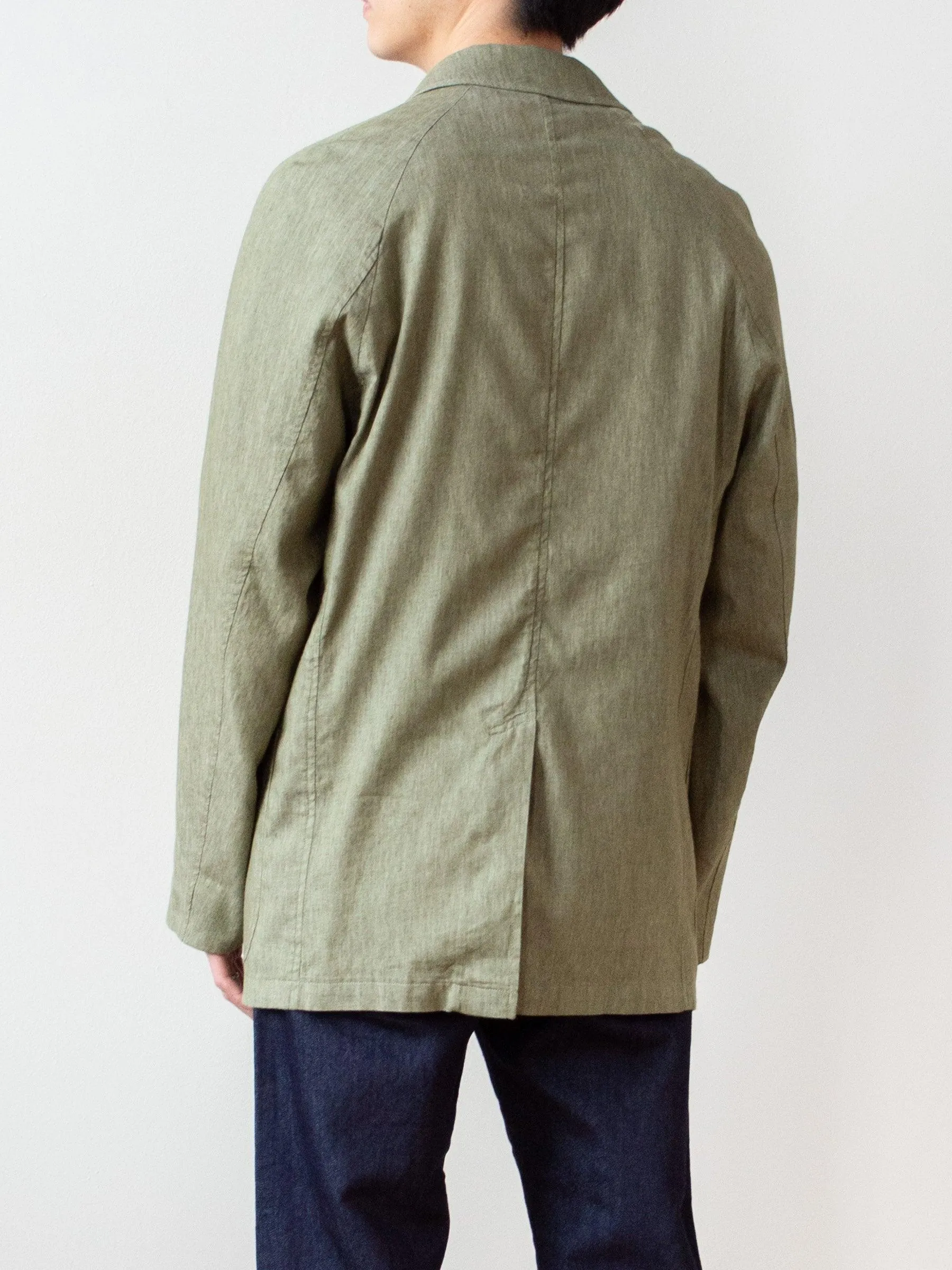 Co/Li Stretch Denim Raglan Jacket - Green