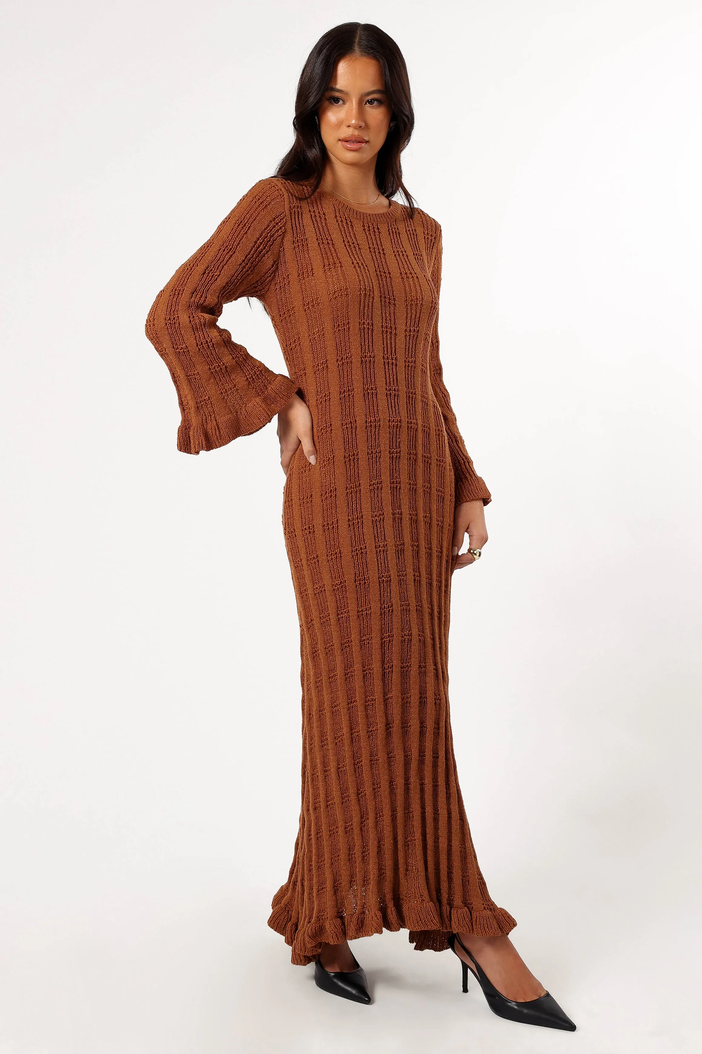 Colter Long Sleeve Maxi Dress - Bronze