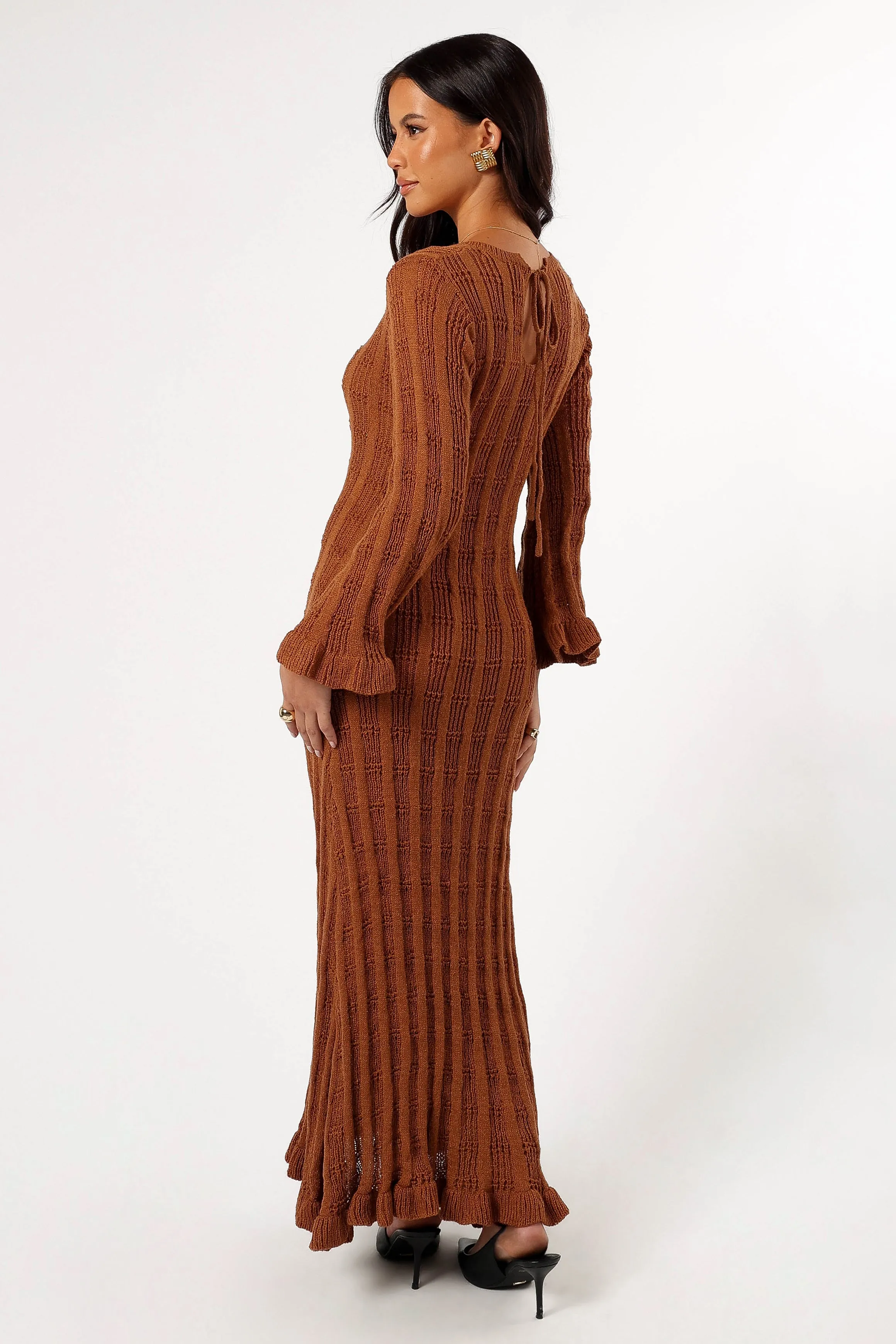 Colter Long Sleeve Maxi Dress - Bronze