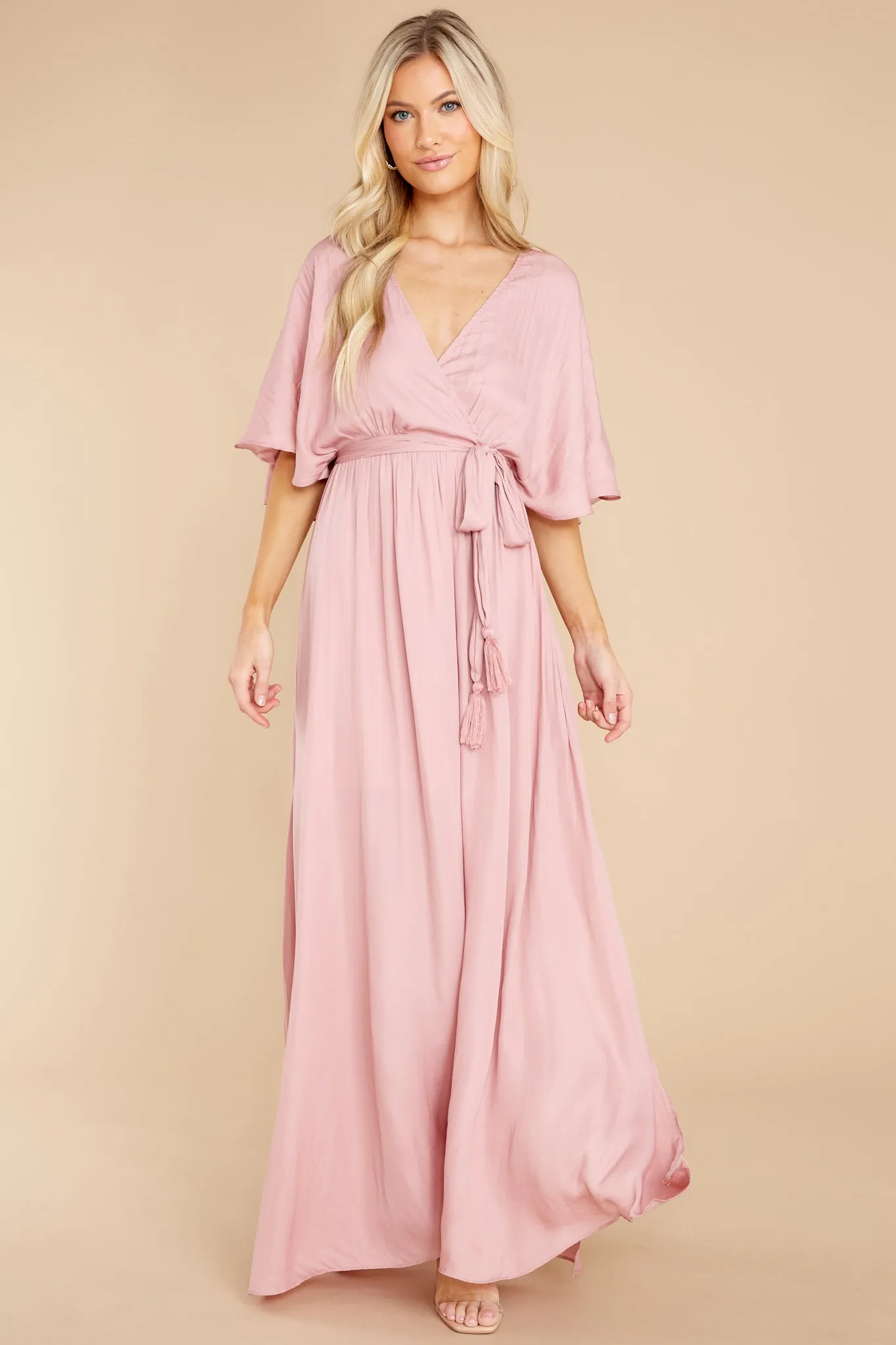 Cross My Heart Dusty Rose Maxi Dress