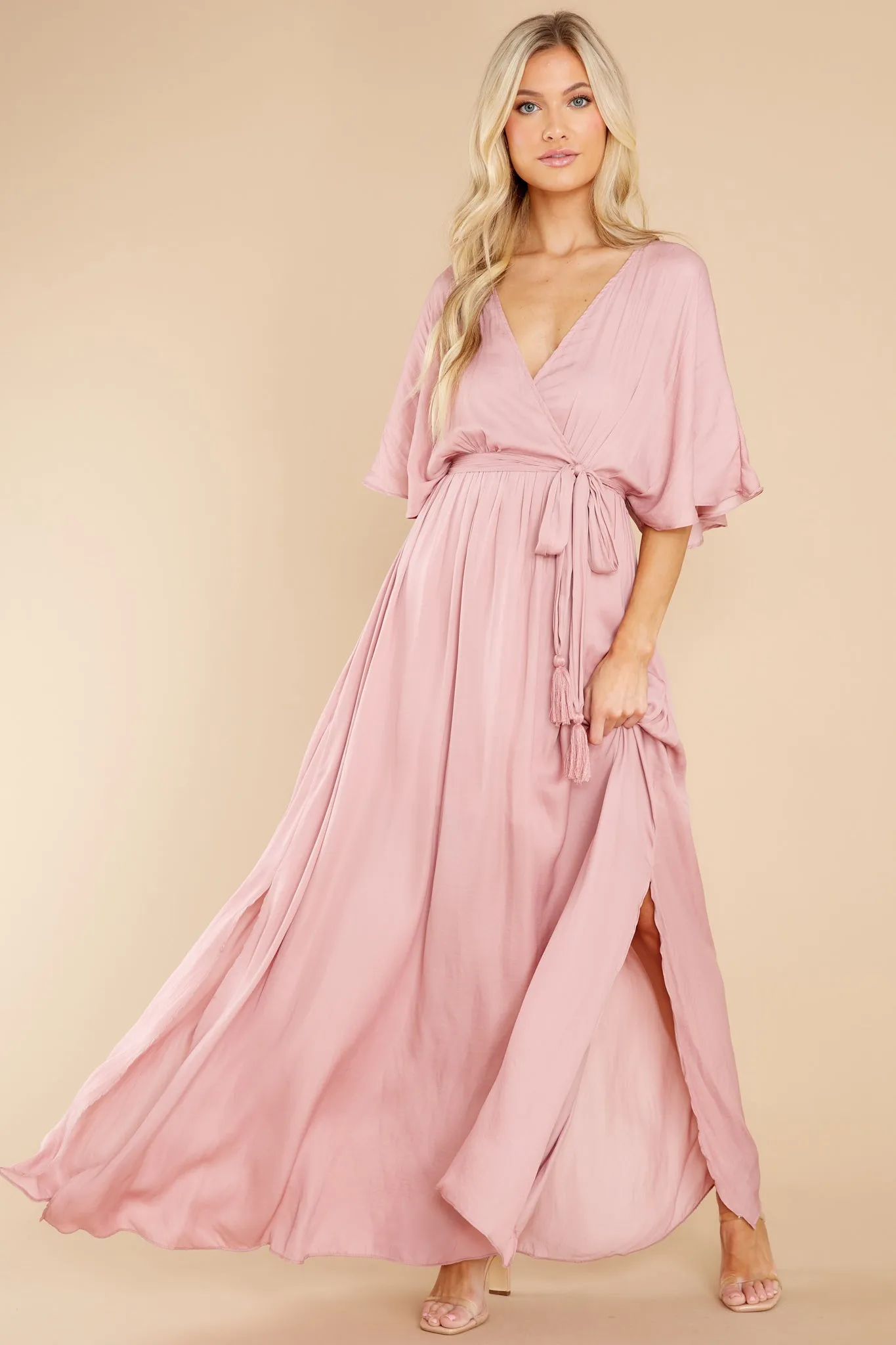 Cross My Heart Dusty Rose Maxi Dress