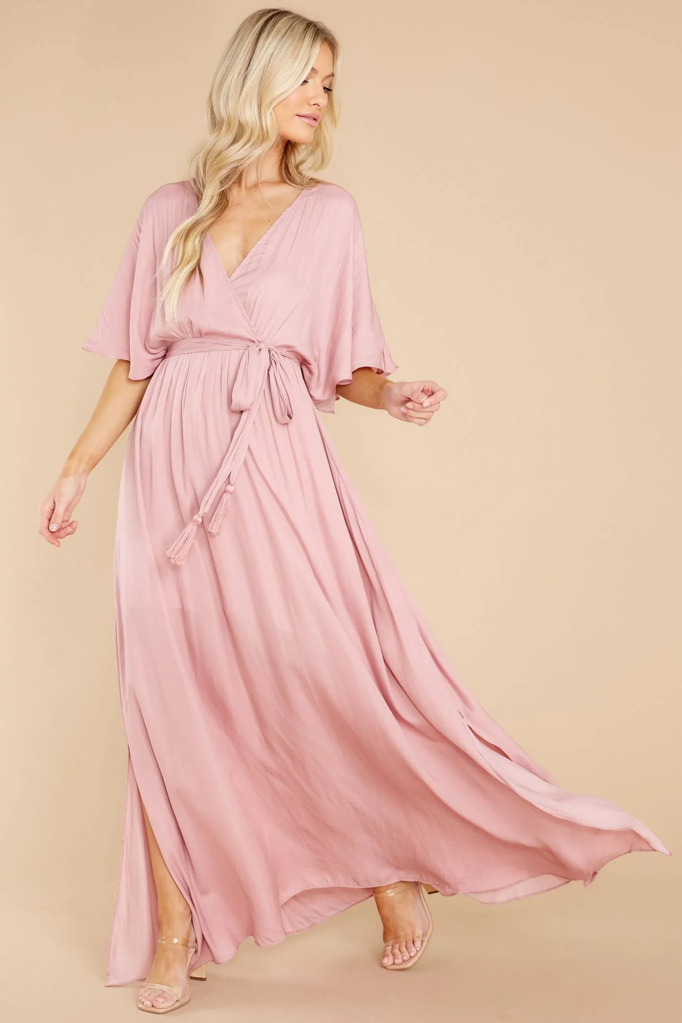 Cross My Heart Dusty Rose Maxi Dress