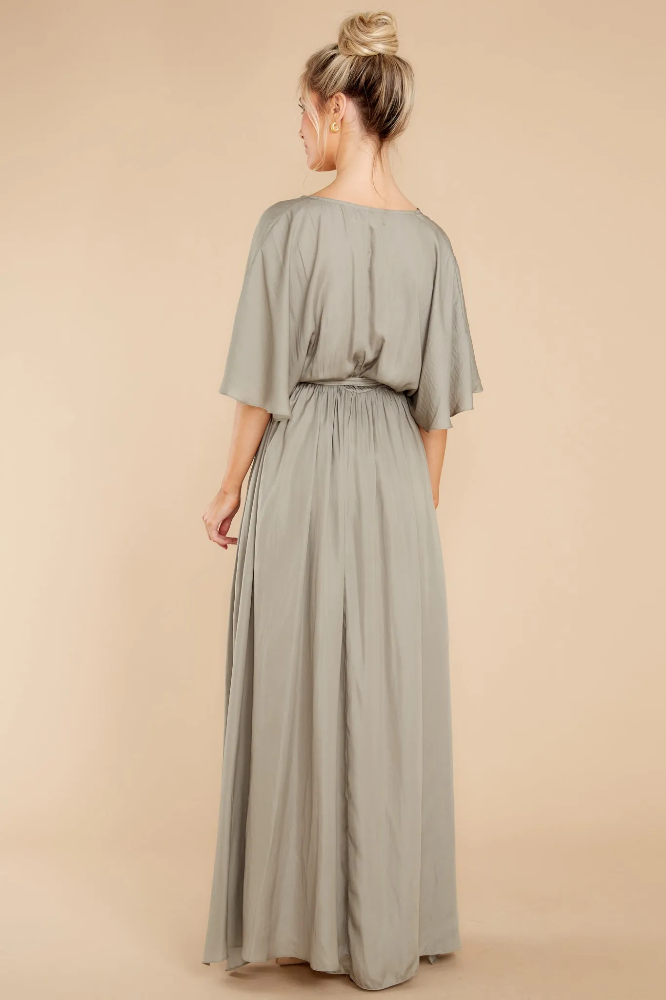 Cross My Heart Moss Green Maxi Dress