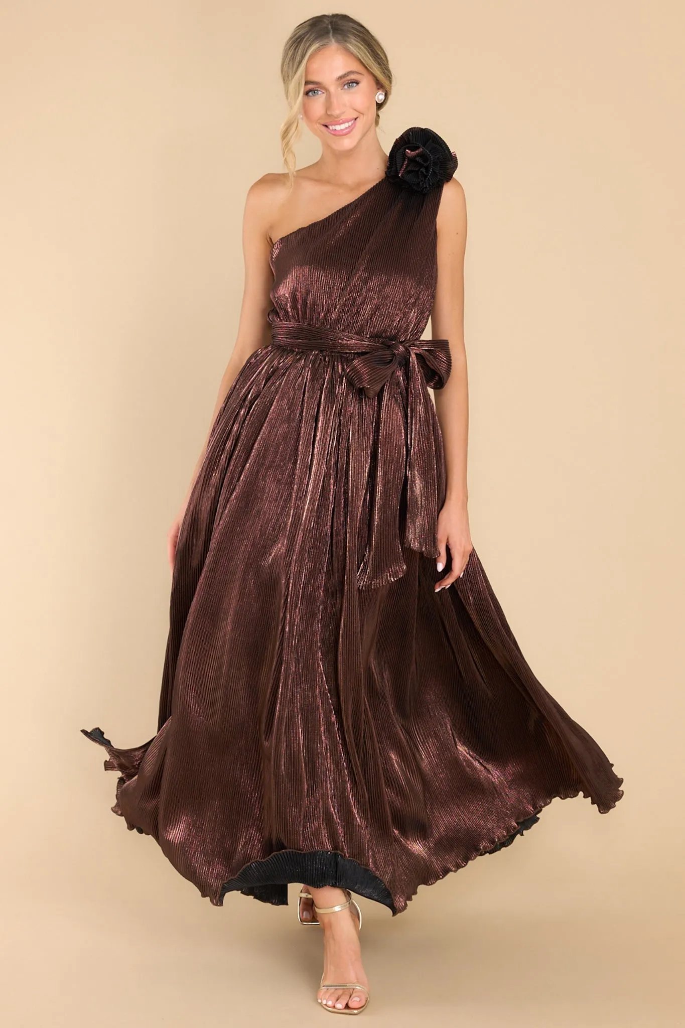 Crowning Moment Chocolate Maxi Dress