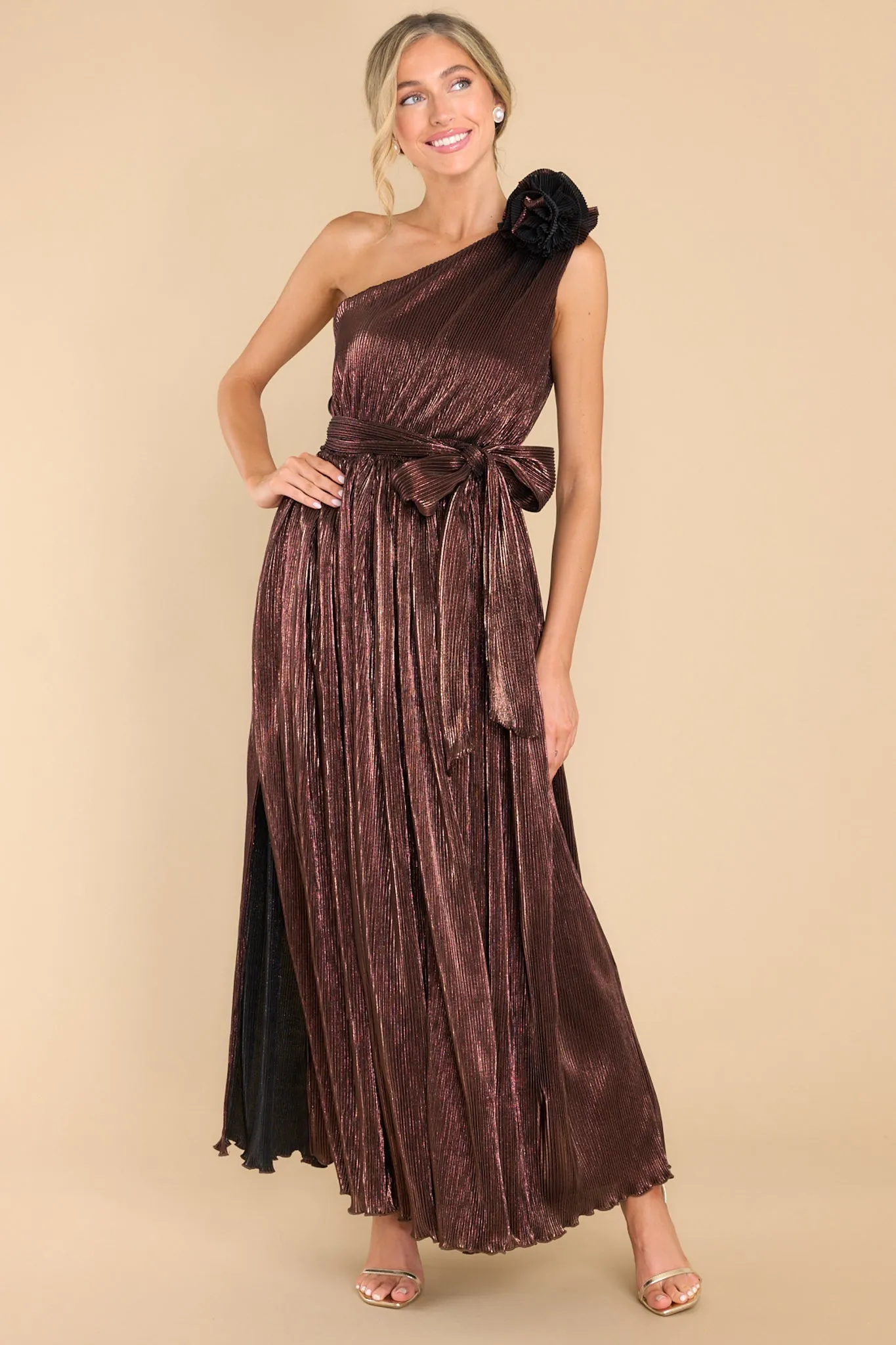 Crowning Moment Chocolate Maxi Dress