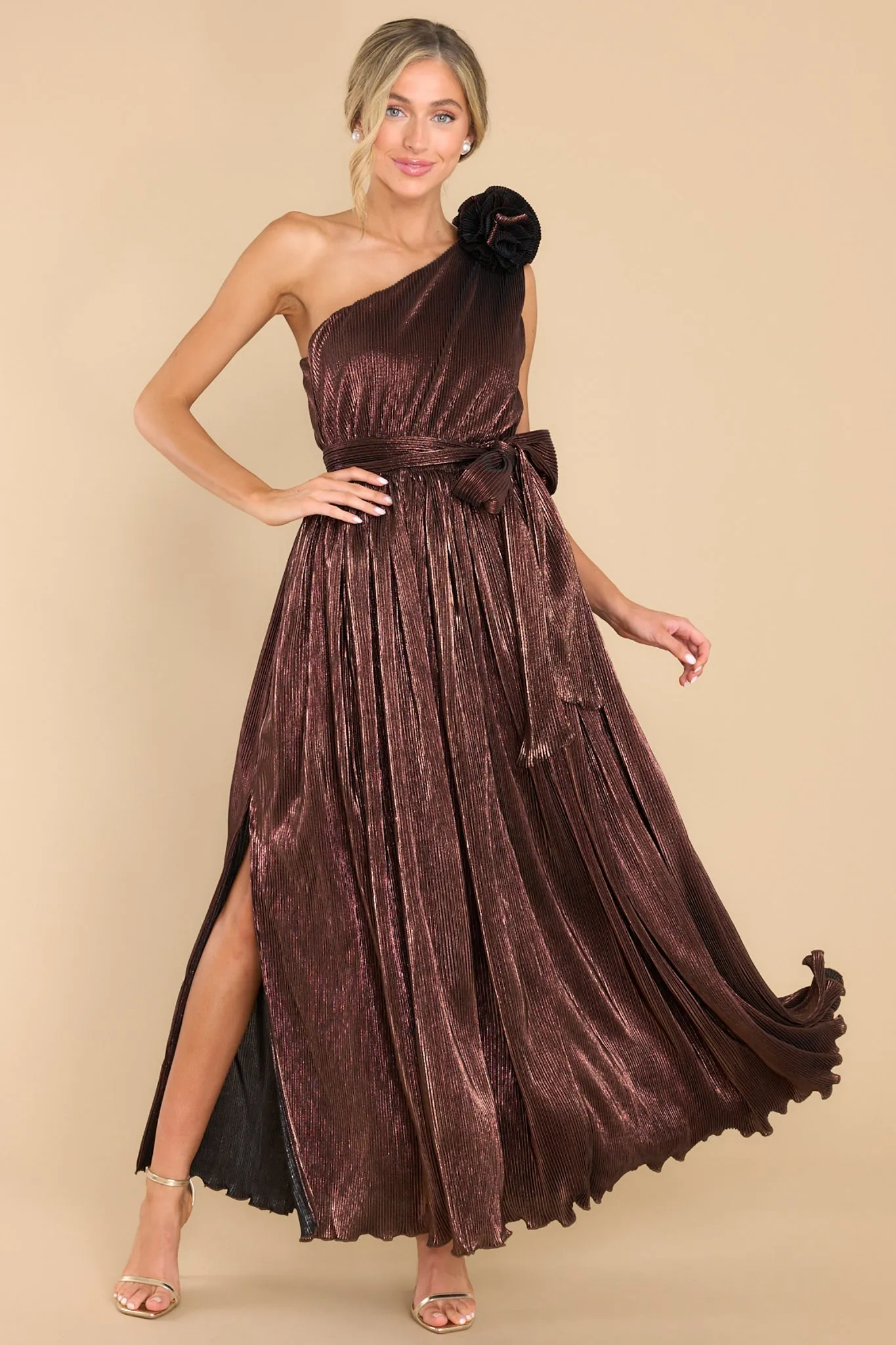 Crowning Moment Chocolate Maxi Dress