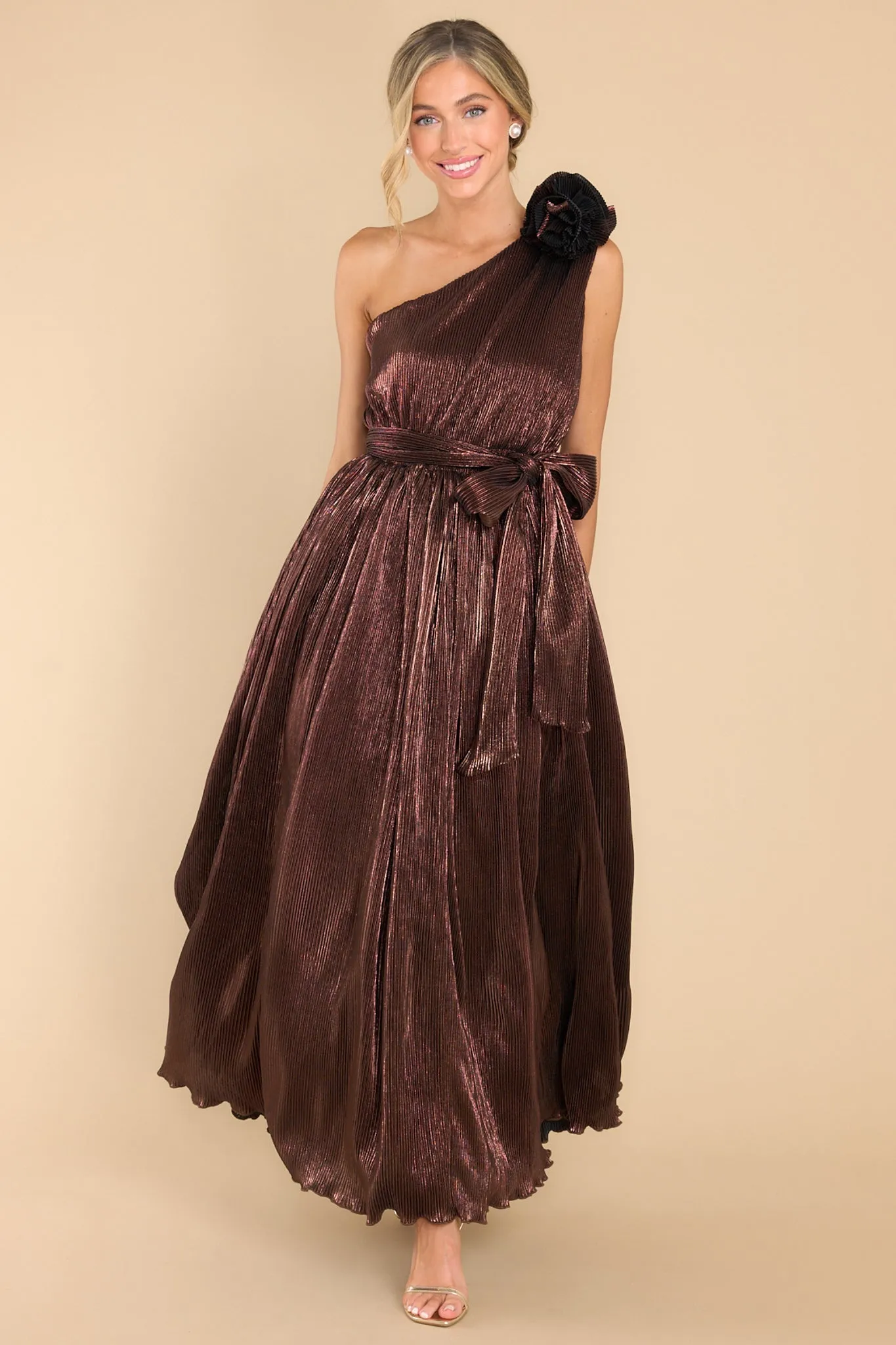 Crowning Moment Chocolate Maxi Dress