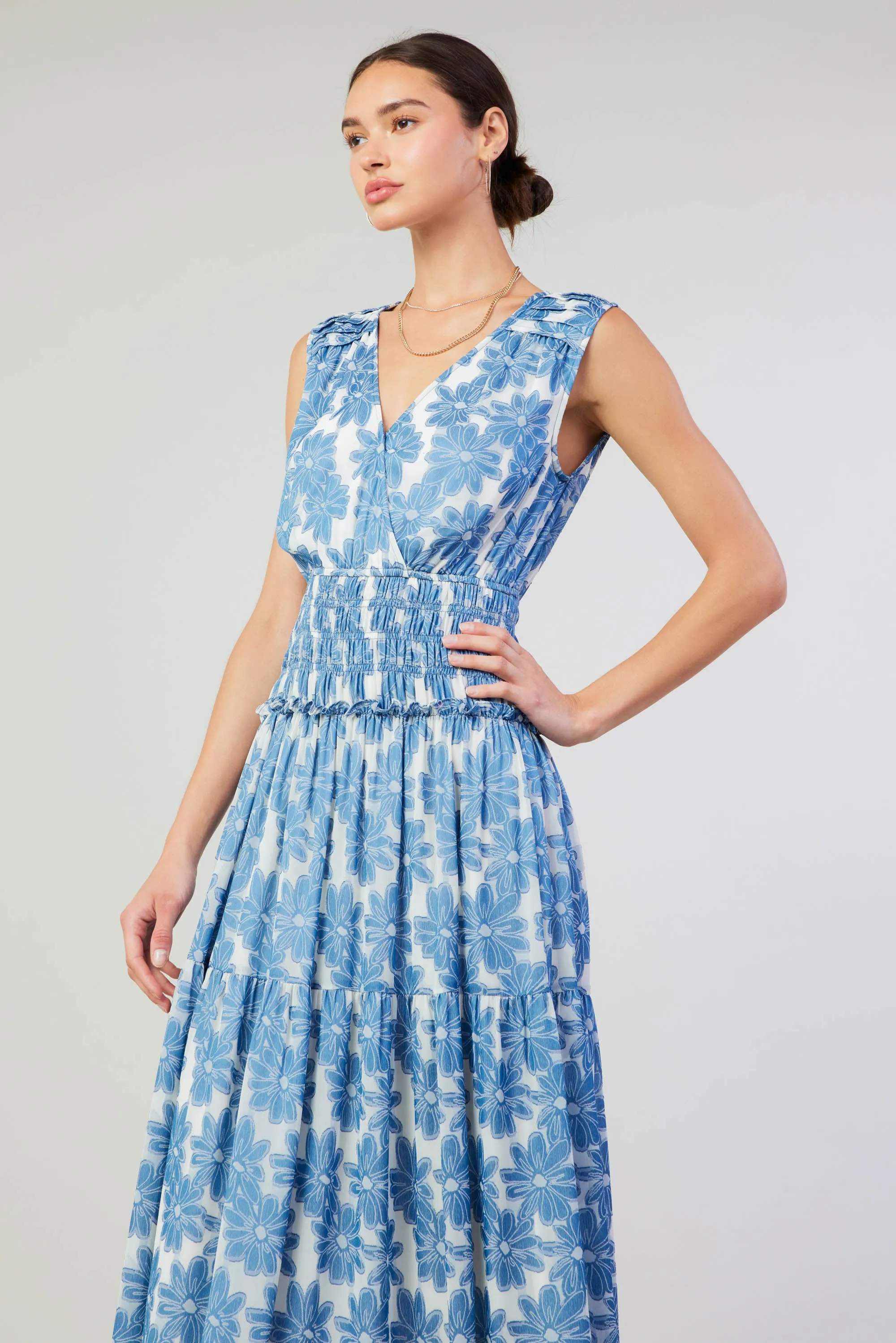 Daisy Jacquard Maxi Dress