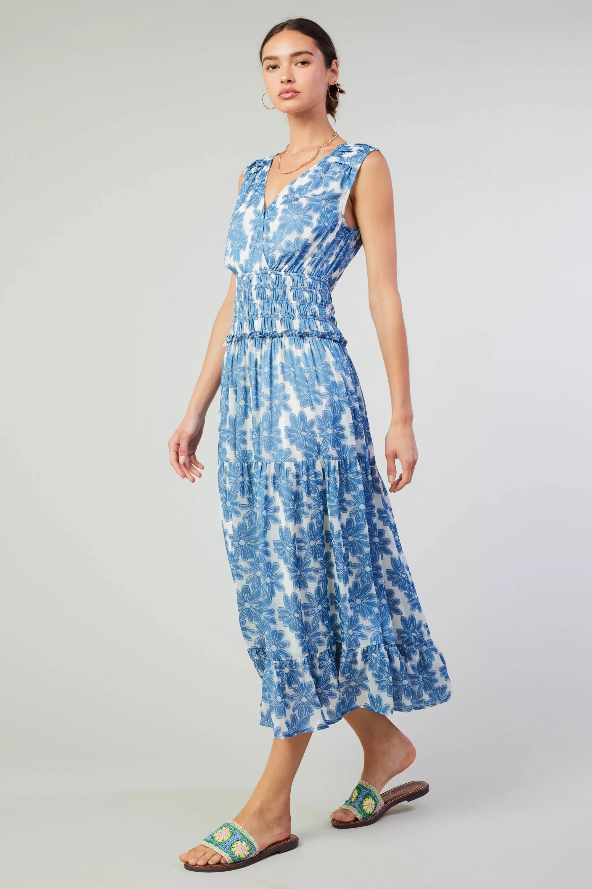 Daisy Jacquard Maxi Dress