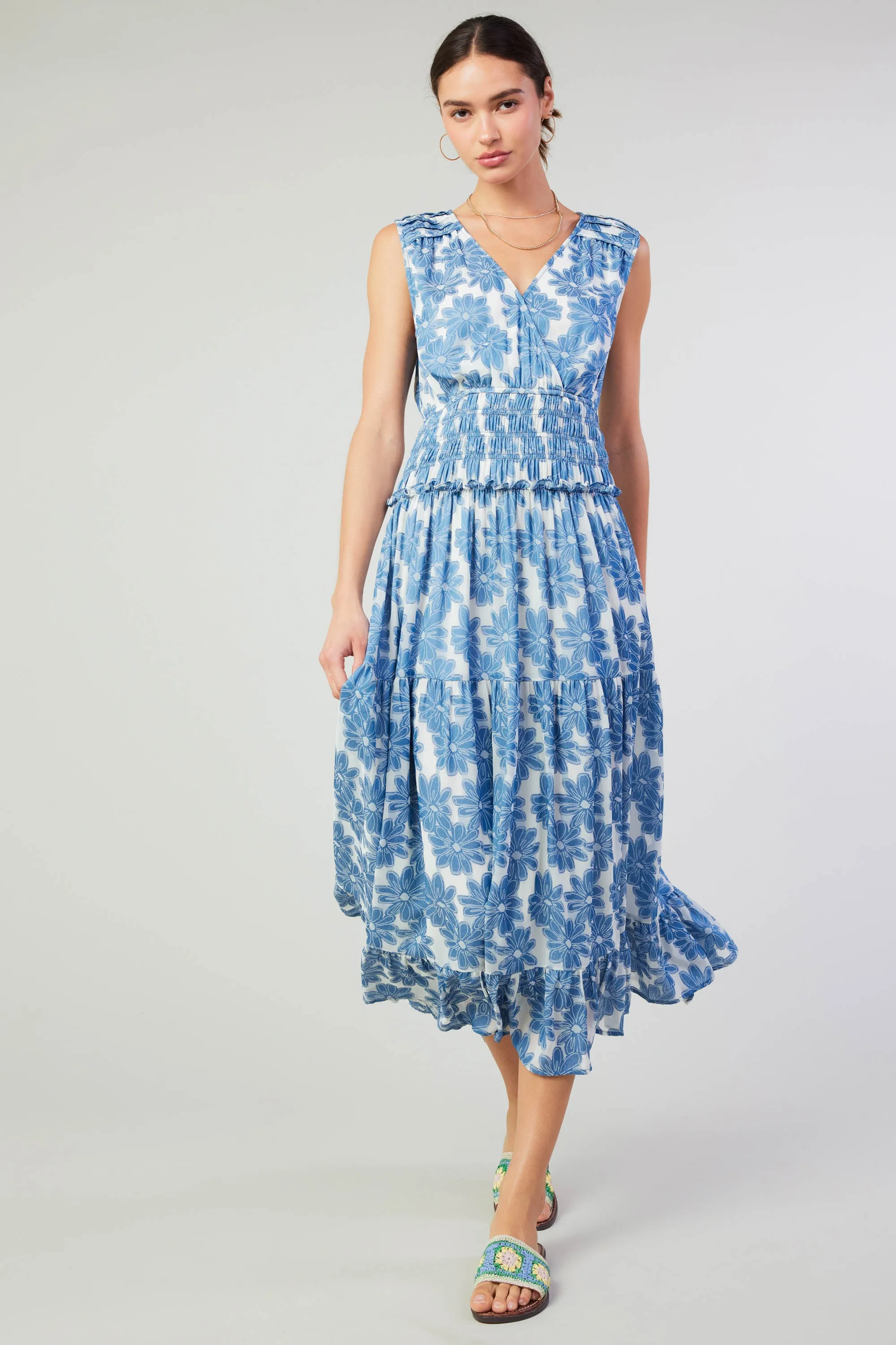 Daisy Jacquard Maxi Dress