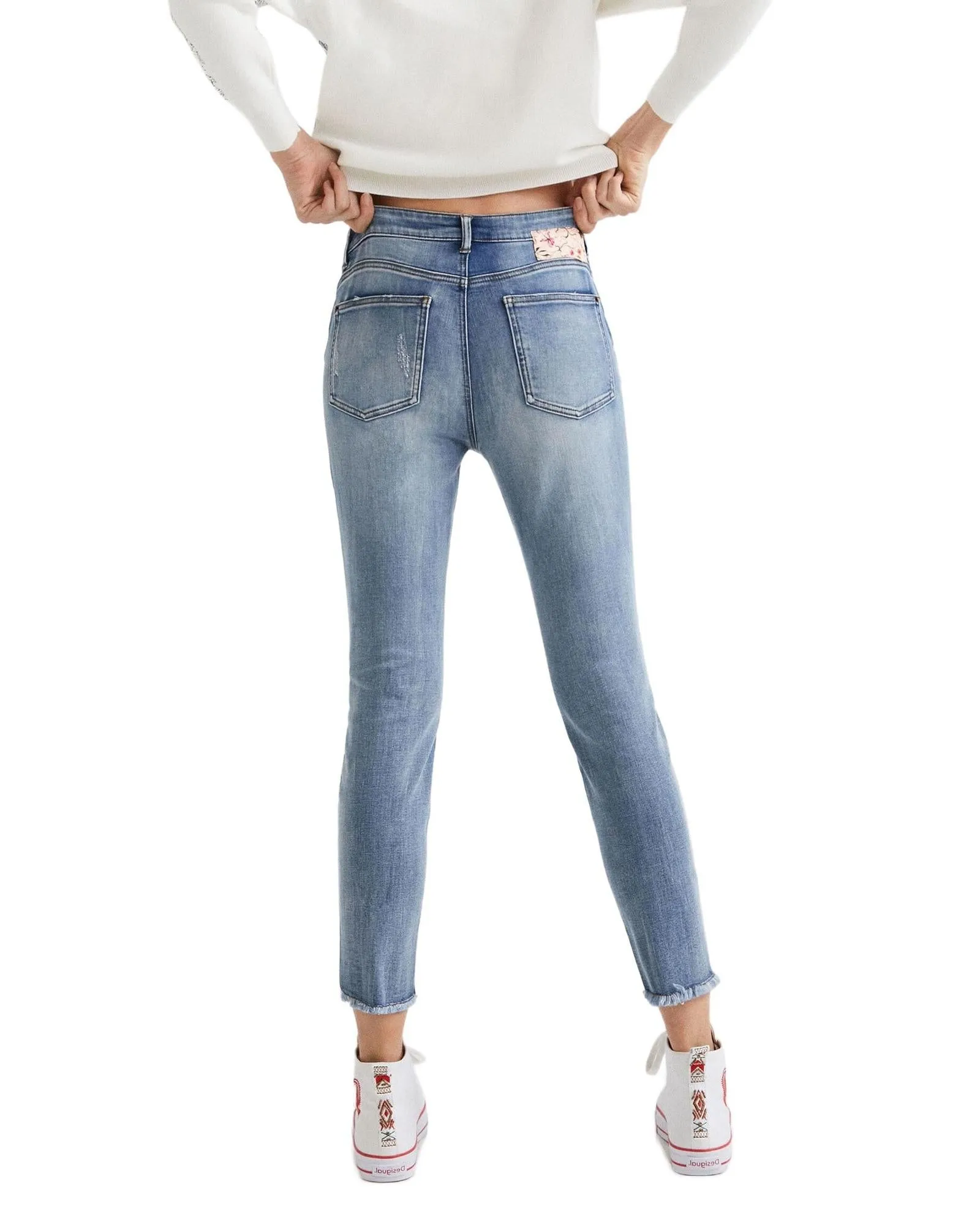 Desigual Floral Skinny Jeans for Women