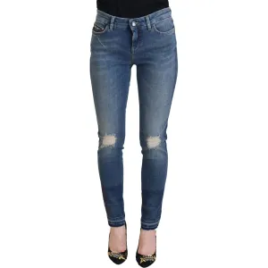 Dolce & Gabbana Elegant Tattered Denim Pants – Chic Casualwear