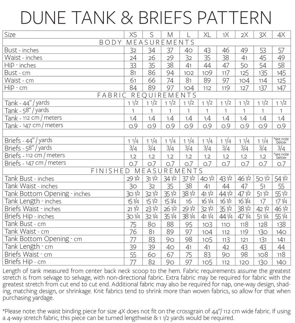 Dune Tank & Briefs - Christine Haynes - Sizes XS to 4X