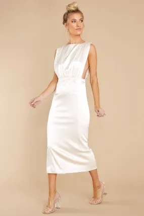 Elegant Nights Champagne Midi Dress