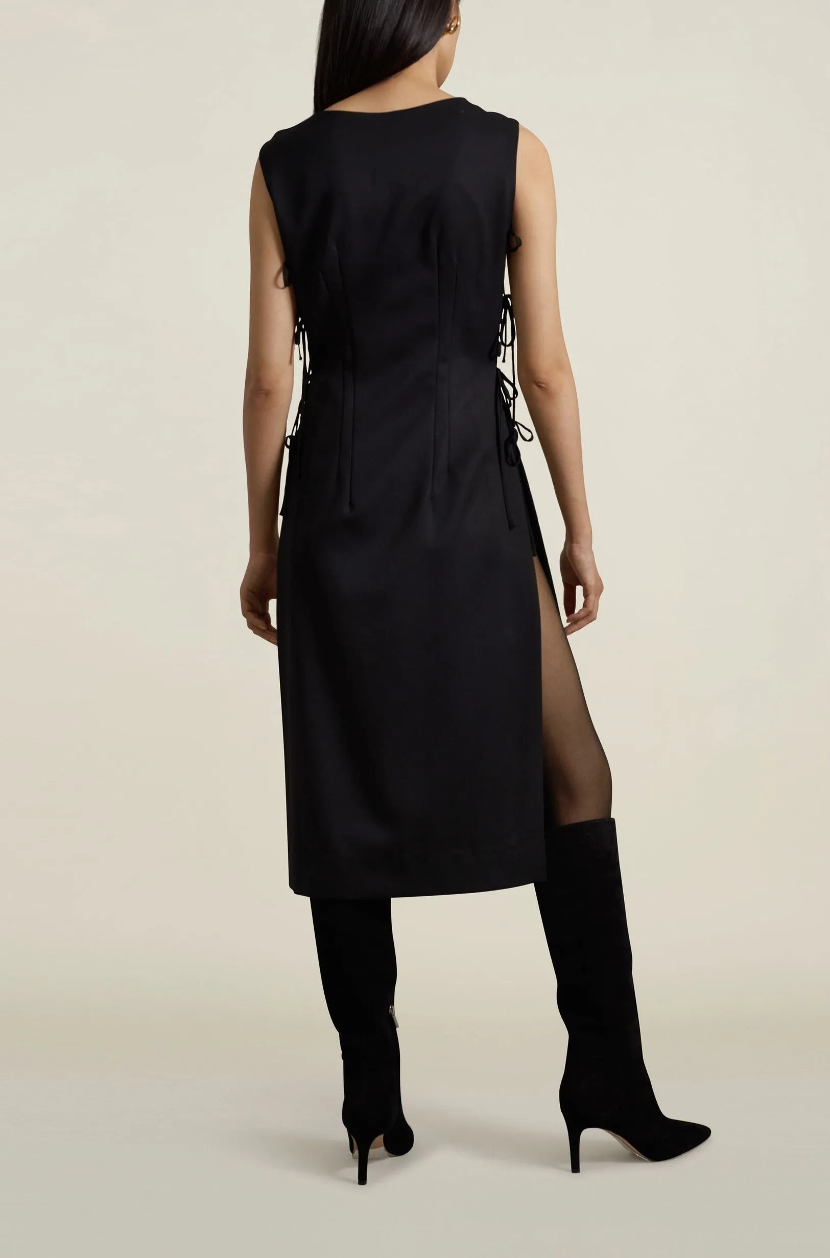 Elizabeth Vest Dress, Black