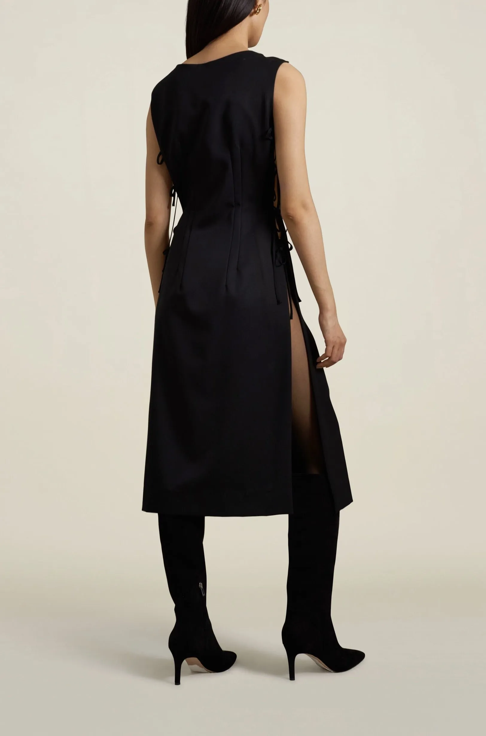 Elizabeth Vest Dress, Black