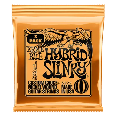 Ernie Ball Hybrid Slinky 9-46 (3 Set Pack)