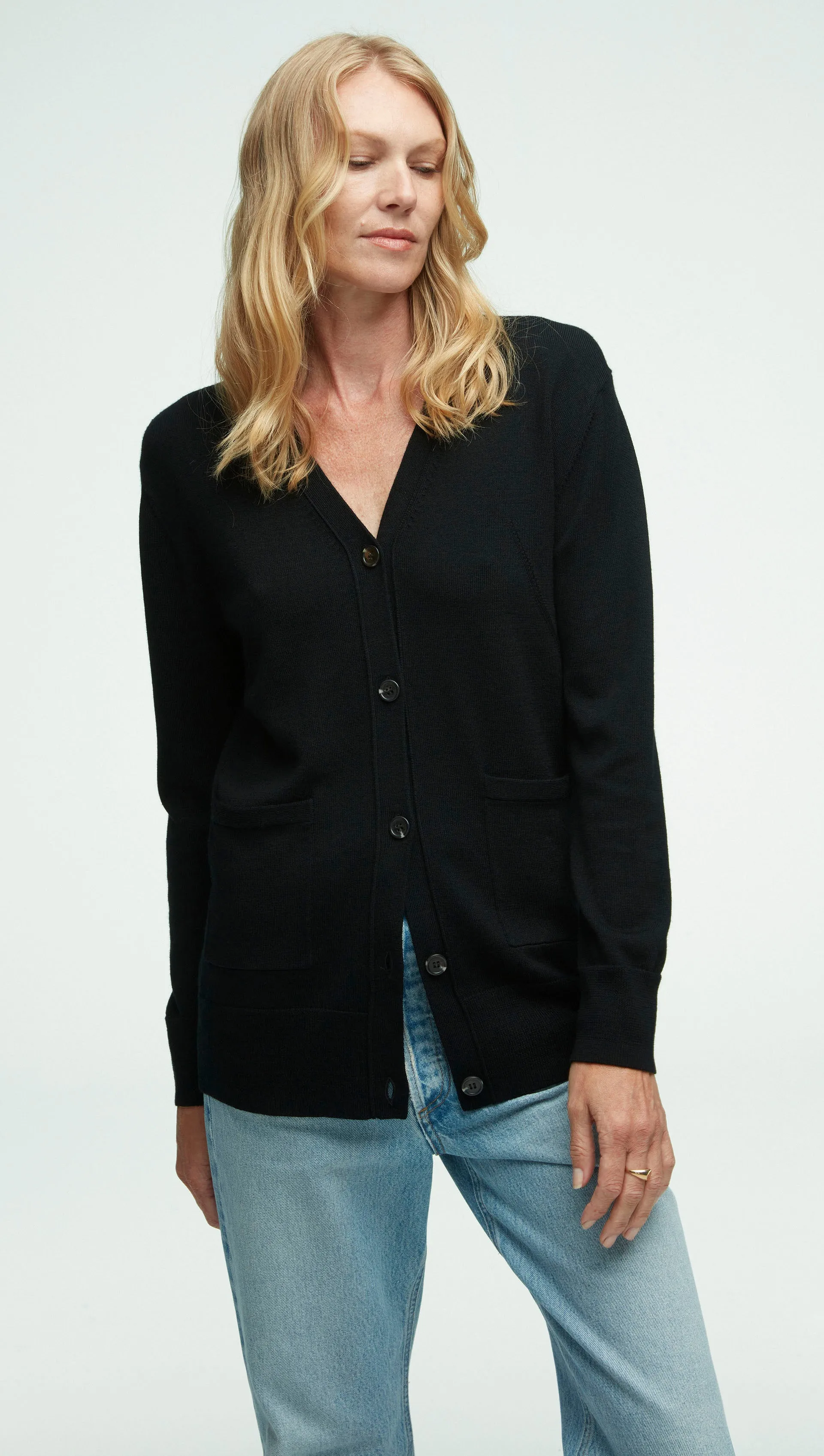 Everyday Cardigan in Merino Wool | Black