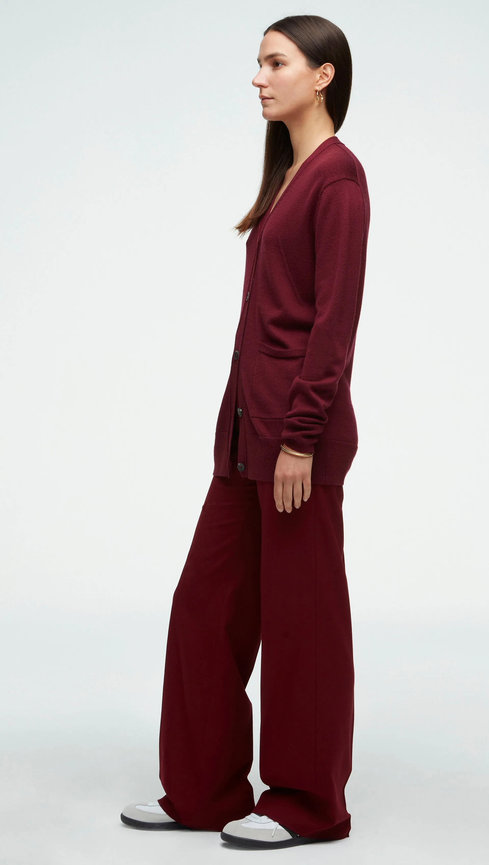 Everyday Cardigan in Merino Wool | Merlot