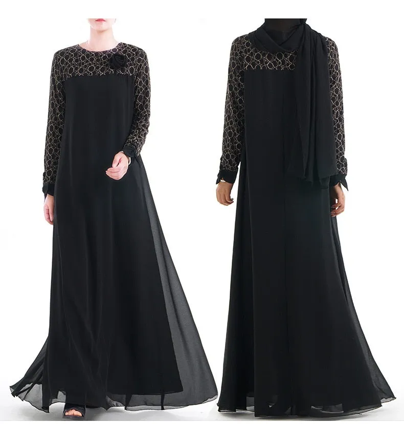 Flower Lace Bow Abaya Robe Dubai Muslim Hijab Dress Turkey Abayas For Women Qatar Kaftan Caftan Ramadan Elbise Islamic Clothing