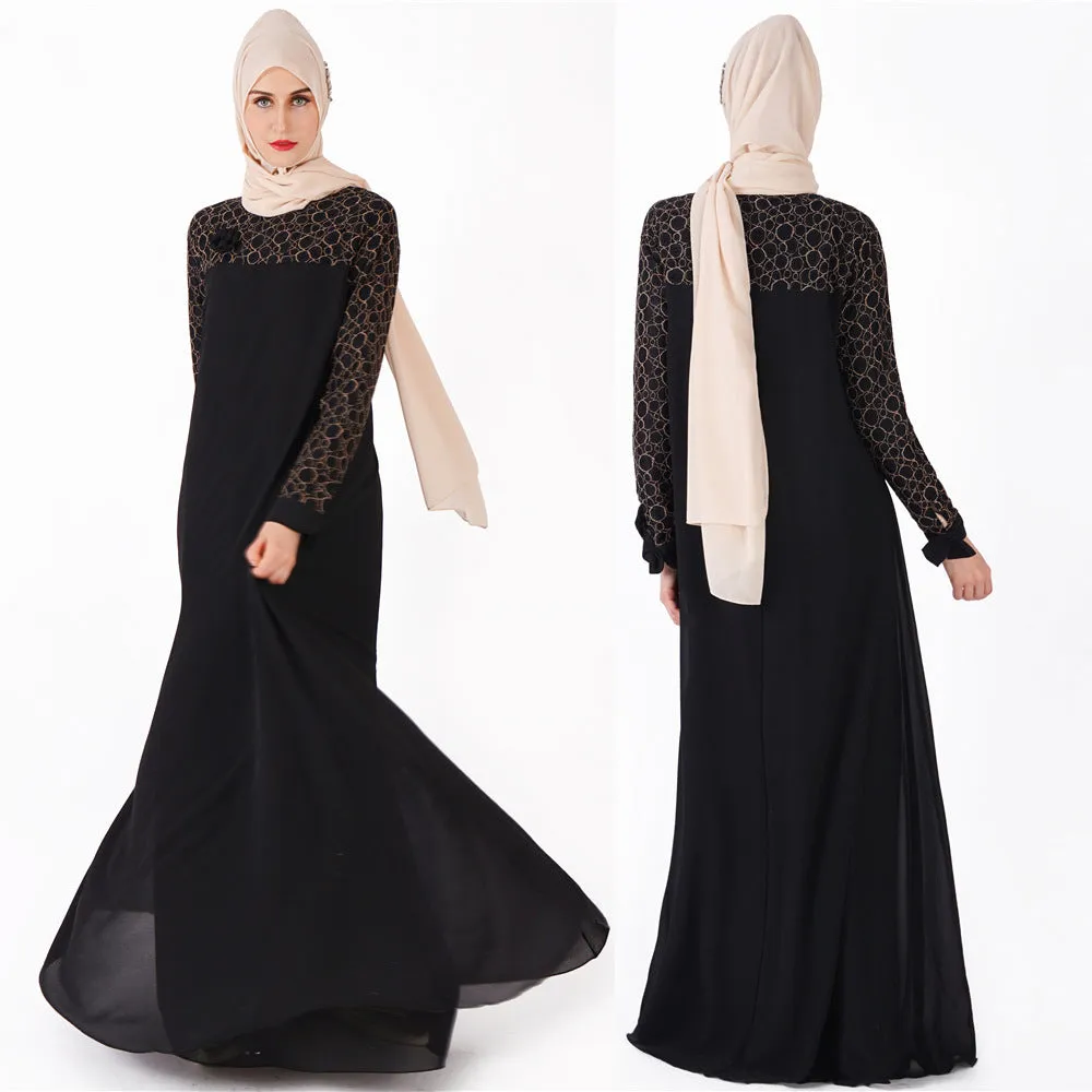 Flower Lace Bow Abaya Robe Dubai Muslim Hijab Dress Turkey Abayas For Women Qatar Kaftan Caftan Ramadan Elbise Islamic Clothing