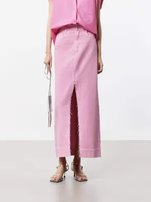 Front Slit Pink Skirt