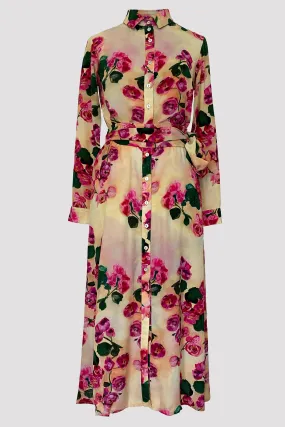 Gaia Rosy Posy Maxi Shirt Dress