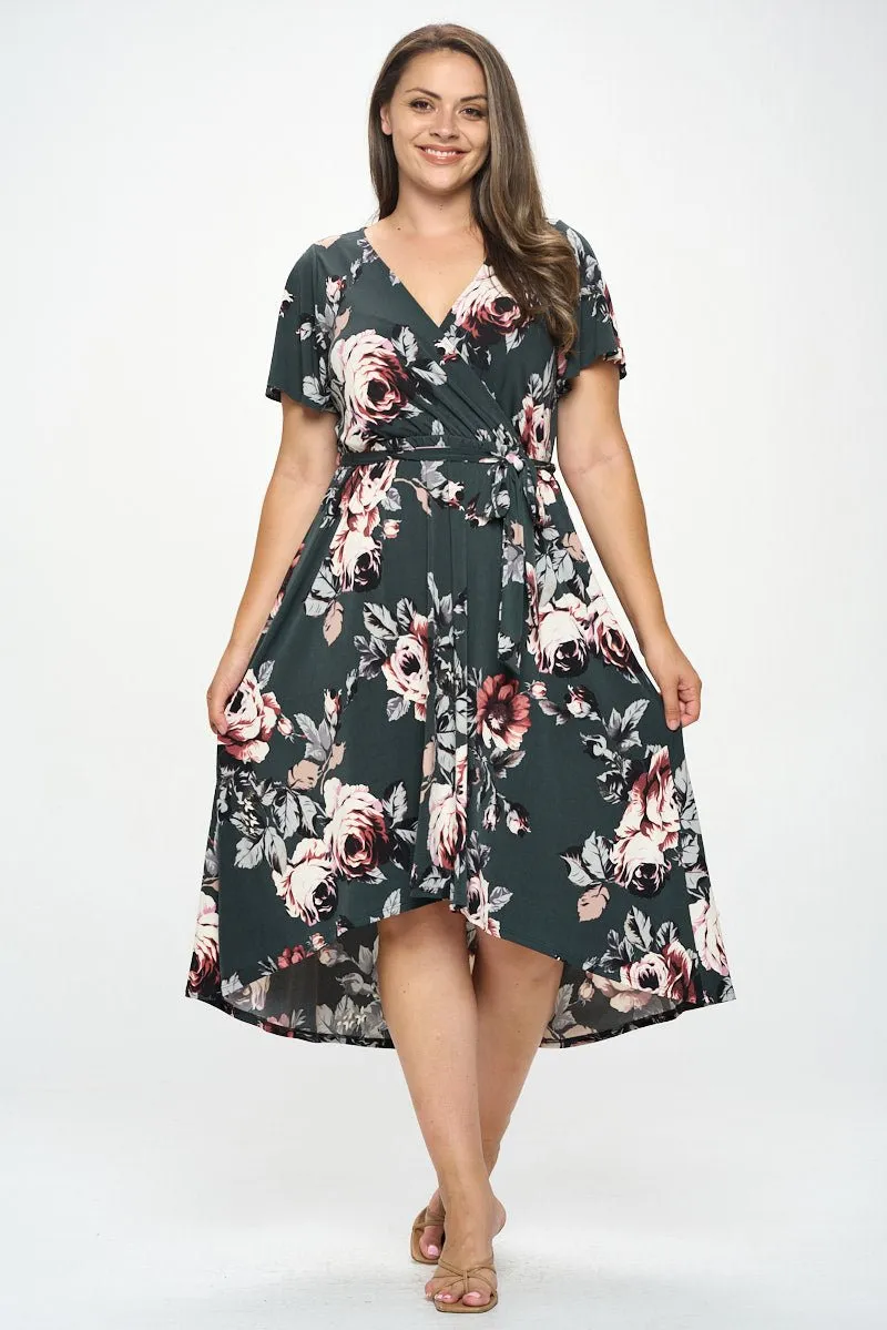 Georgia Plus Size Wrap Dress