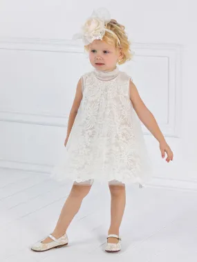 Girl's baptism lace dress - CATALENA