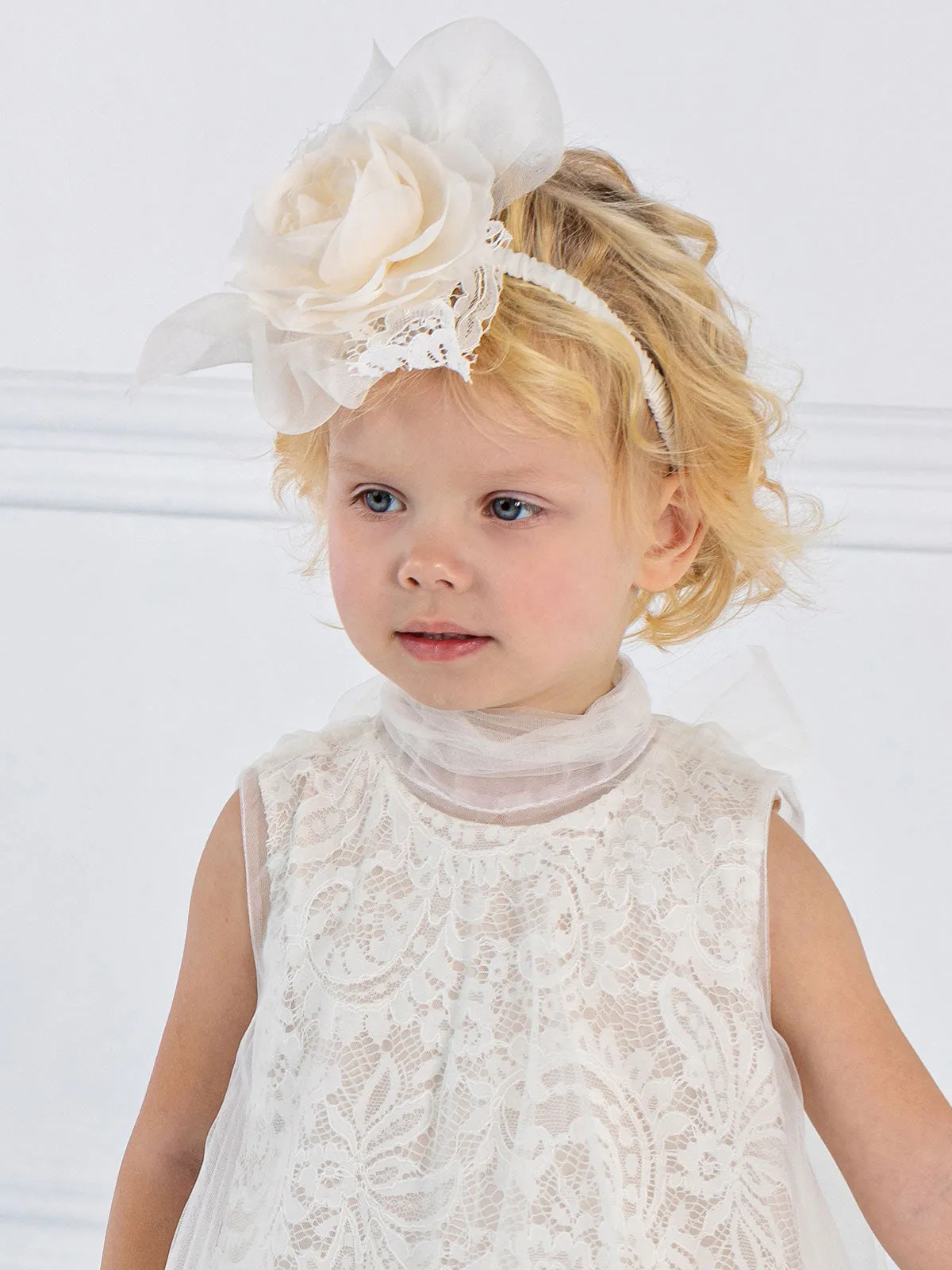 Girl's baptism lace dress - CATALENA