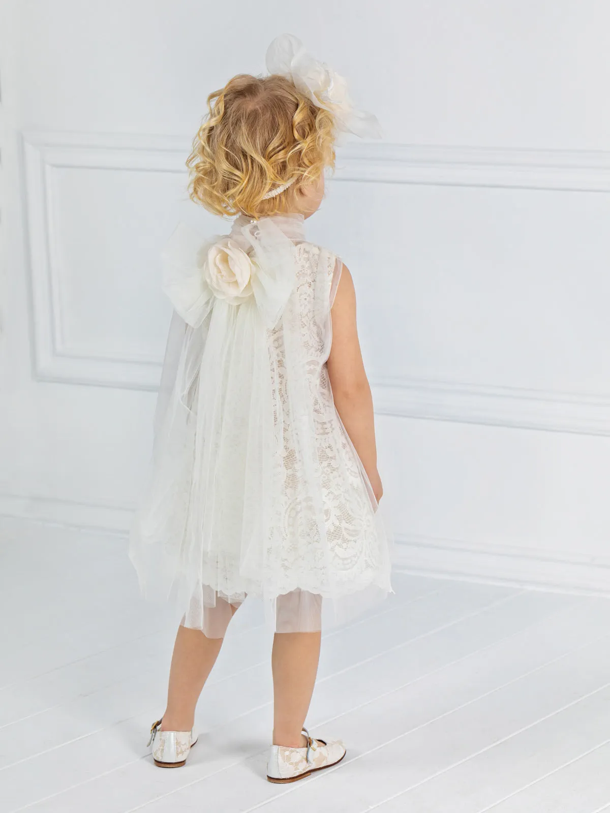 Girl's baptism lace dress - CATALENA