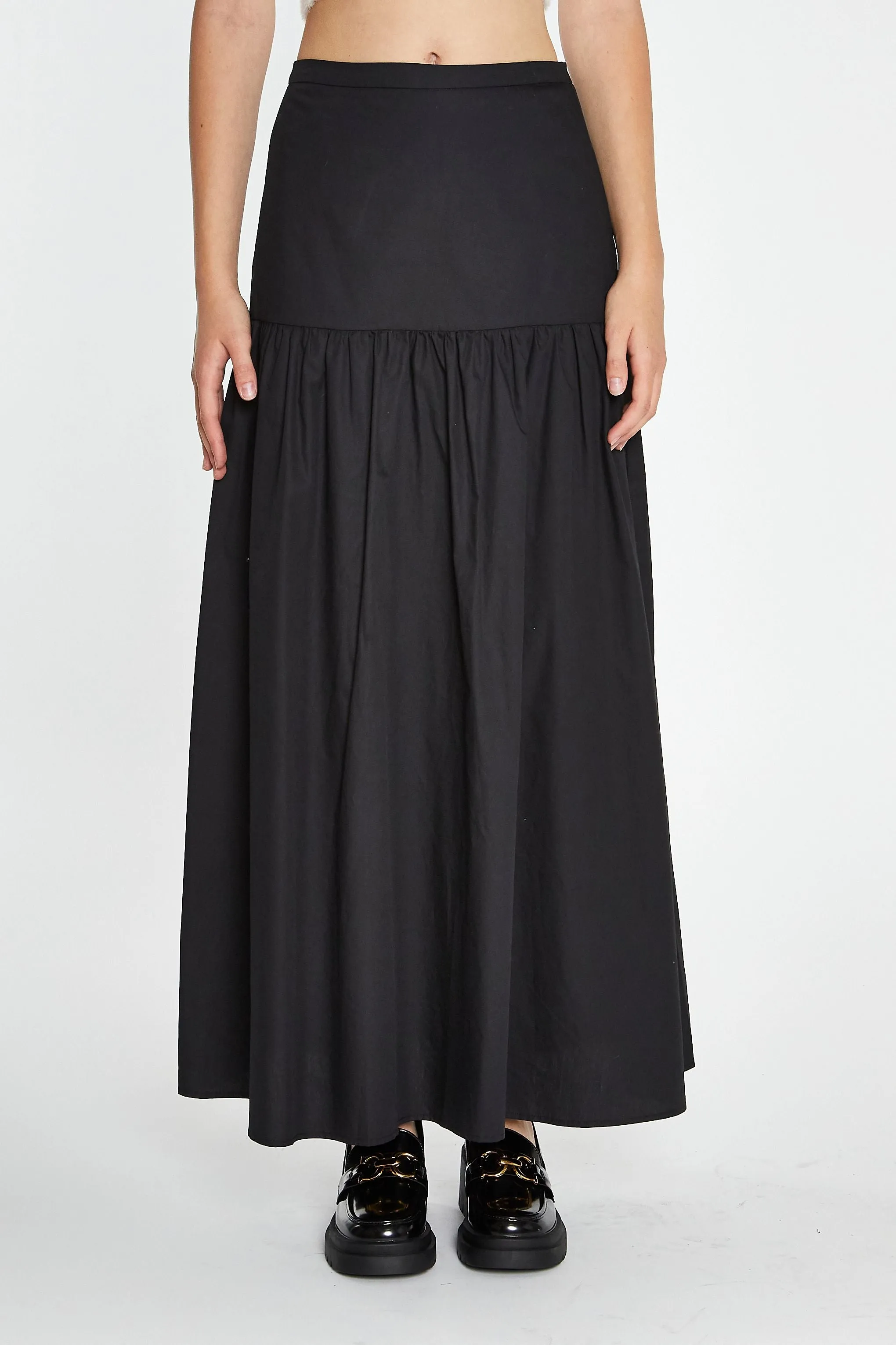 Glamorous - Black Maxi Tiered Skirt