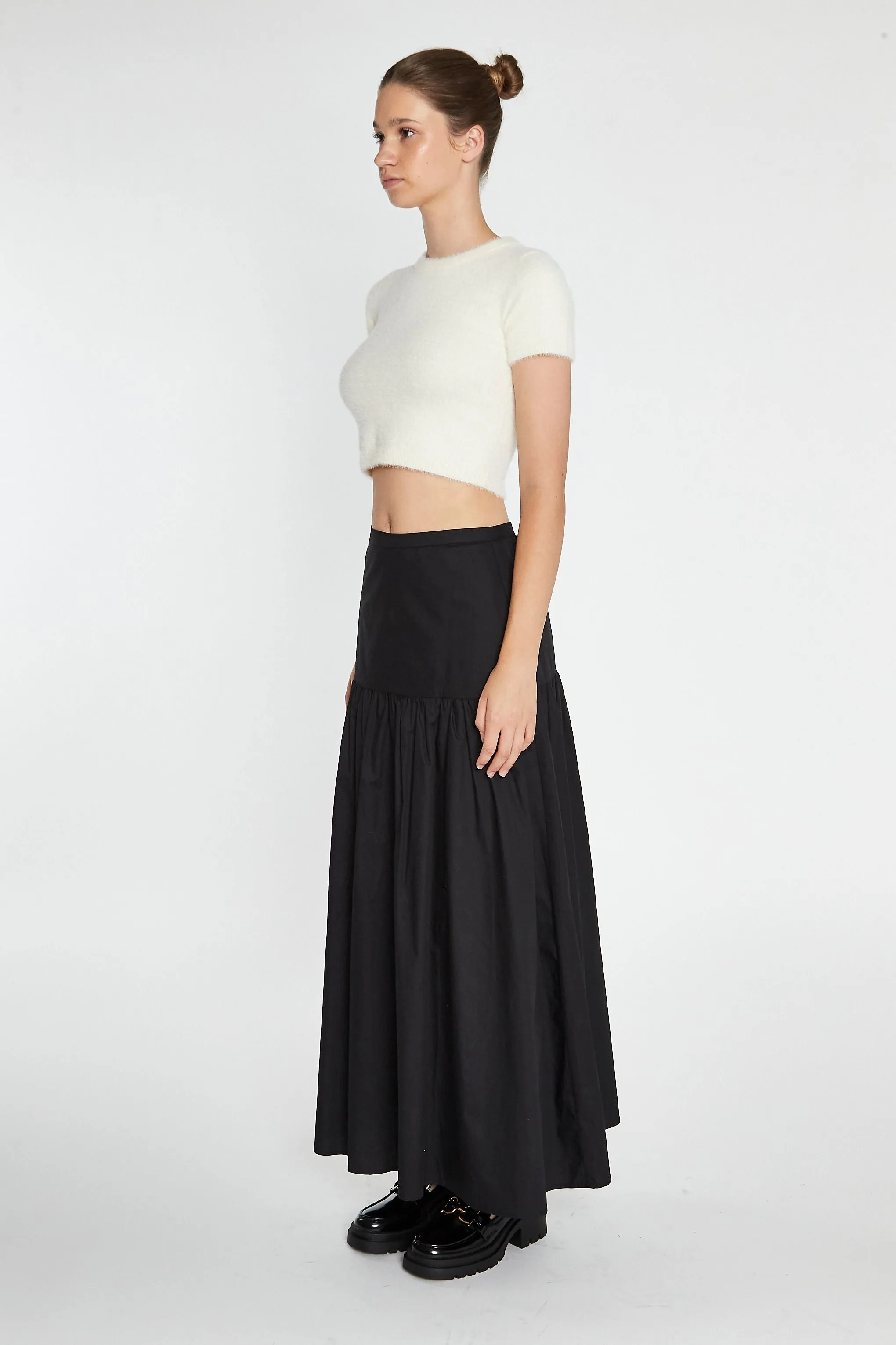 Glamorous - Black Maxi Tiered Skirt