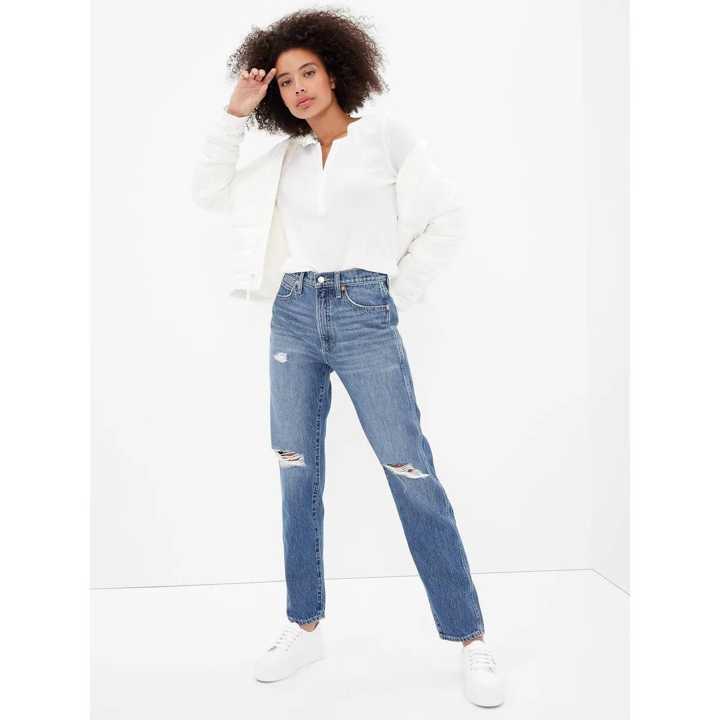 GP Mom High Distressed Jeans