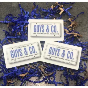 Guys & Co Gift Card $25