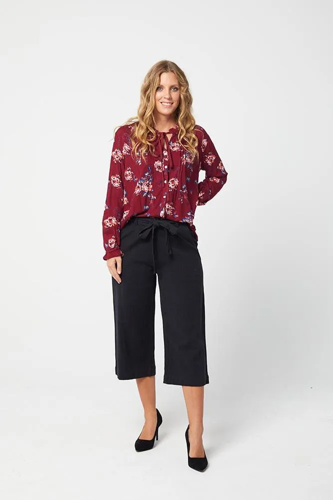 HAILEY Culotte Pants -Dark Navy