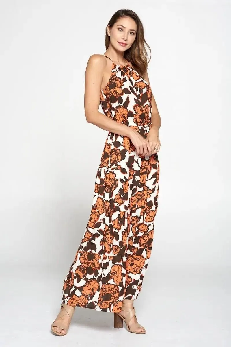 Halter Neckline Maxi Dress