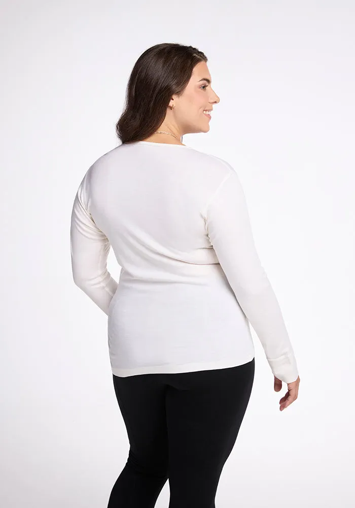 Hannah Long Sleeve Top - Buttercream