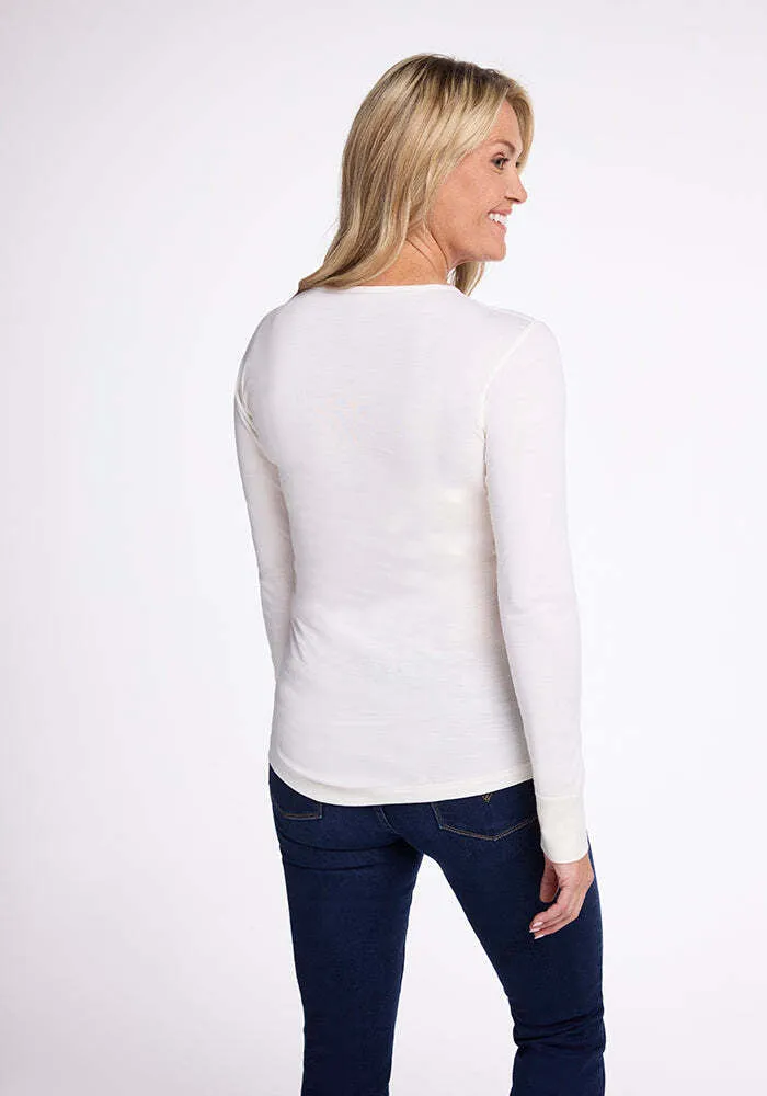 Hannah Long Sleeve Top - Buttercream