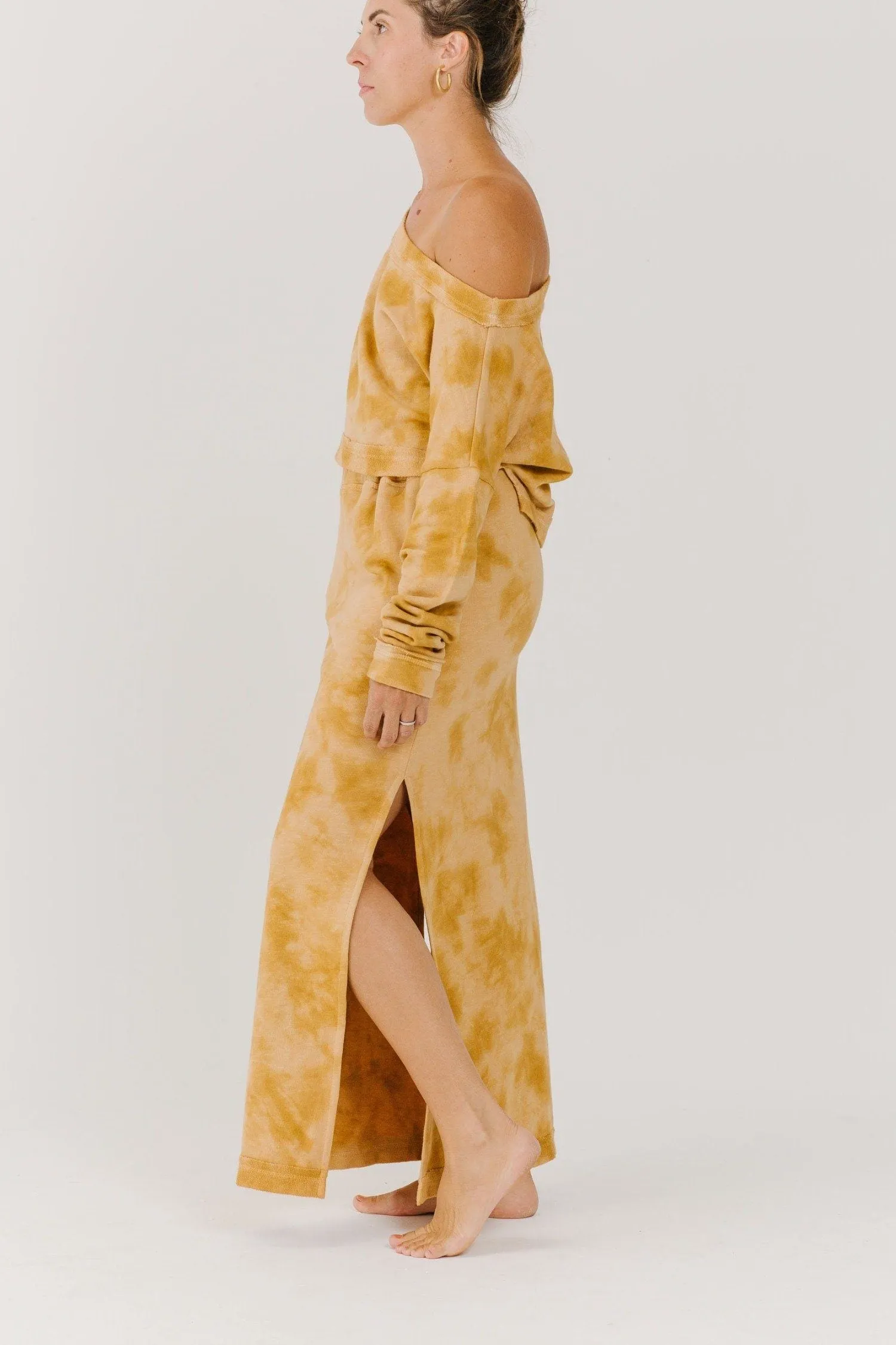 High-Waisted Organic Maxi Skirt | Sunset