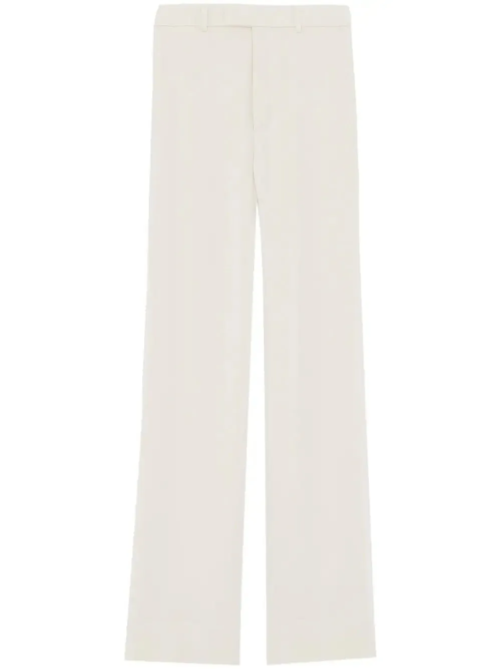 high-waisted satin trousers