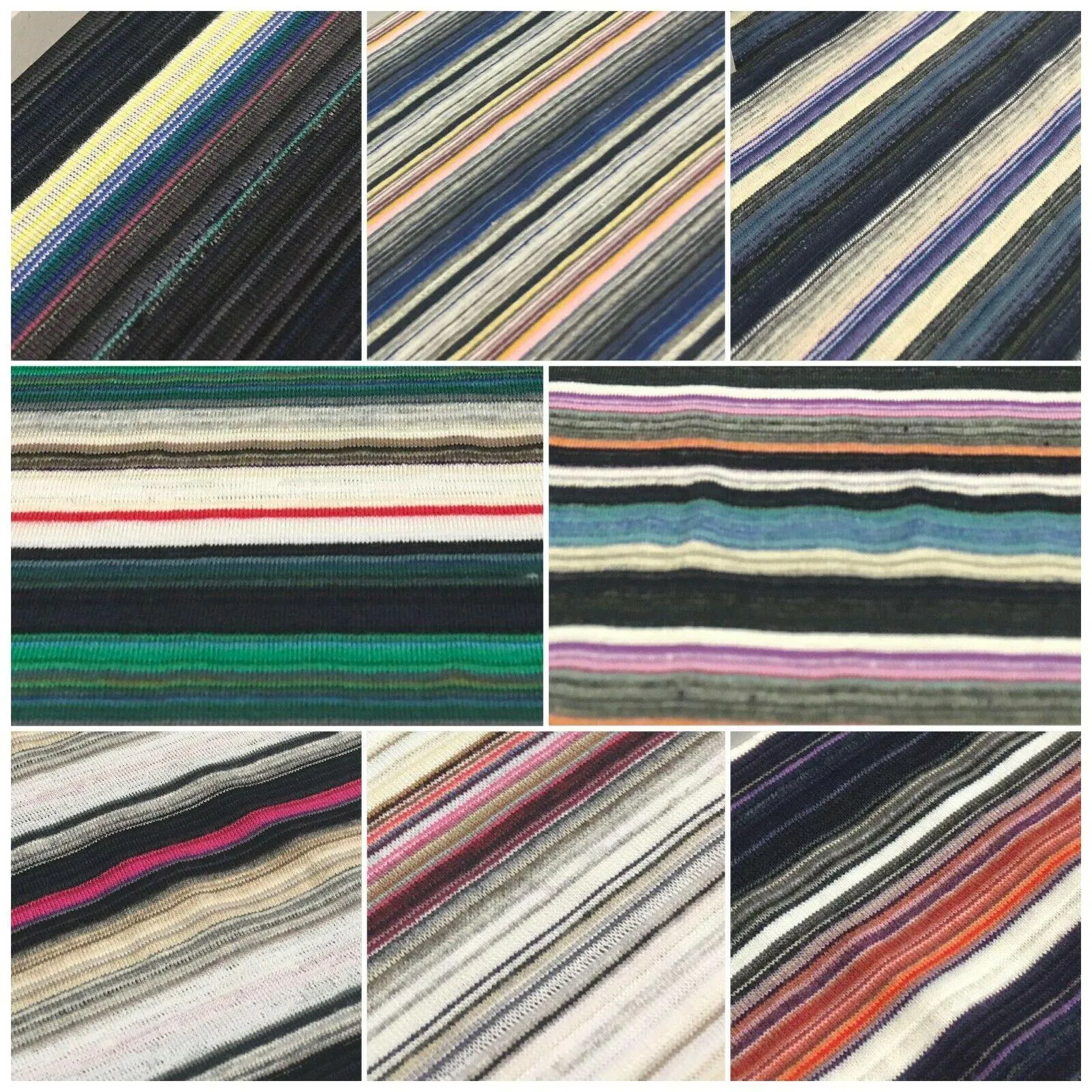 Horizontal Striped Cotton Stretch Jersey Dress fabric 150cm Wide MK1091 Mtex