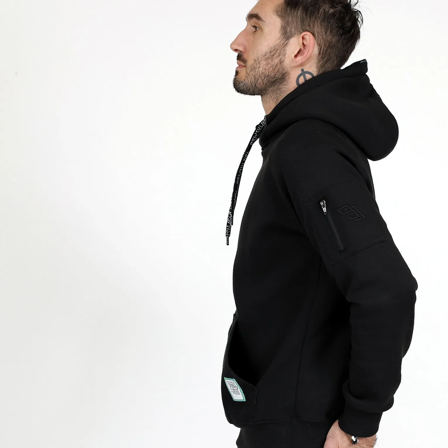 HYBRID Hoodie (Pearl Weave Integrated) - Black